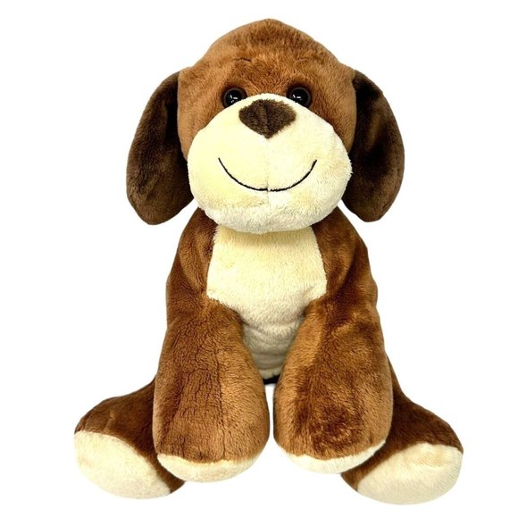Build A Bear Puppy Dog Plush Velvet Hugs Brown Tan Soft Stuffed Animal Toy 12" - Picture 1 of 12